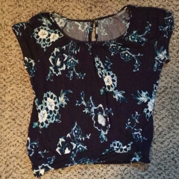 Daisy Fuentes Purple with White and Blue Flowers size medium - Picture 1 of 6
